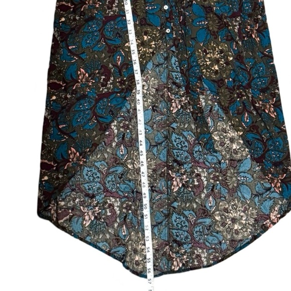 Knot Sisters Asymmetrical High Low Button down Boho Chic Wrap Style Dress Size M - Picture 11 of 14